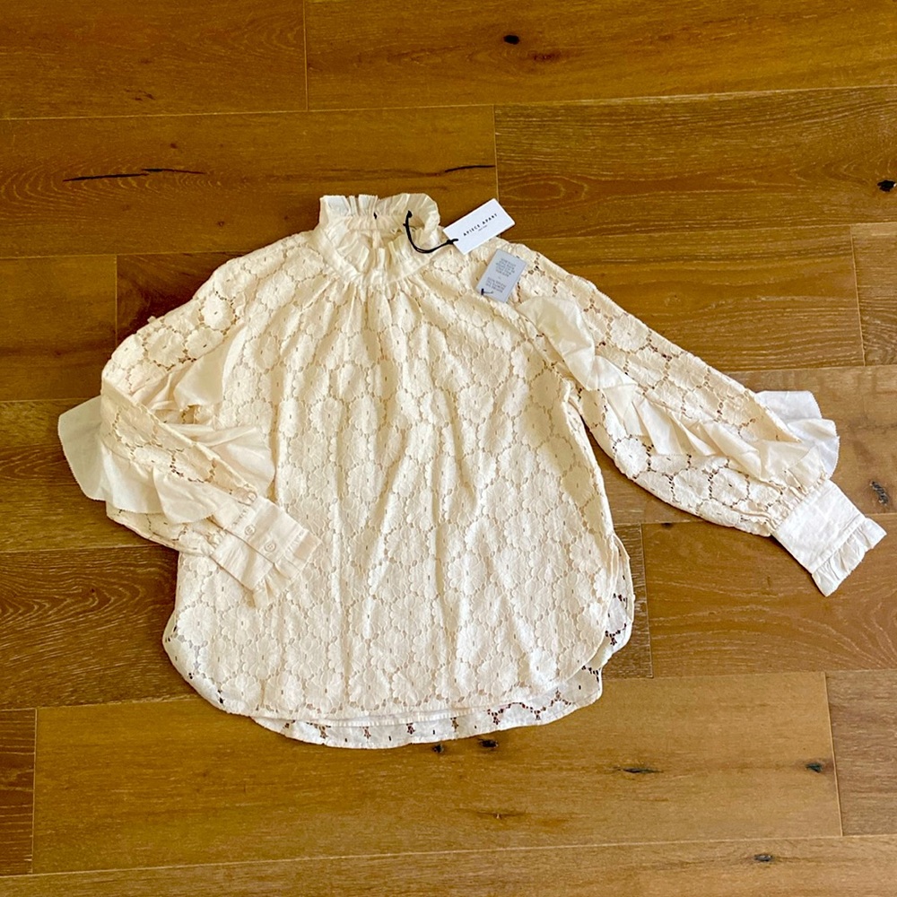 Brand-new, Apiece Apart, Rio Lace Top, cream color